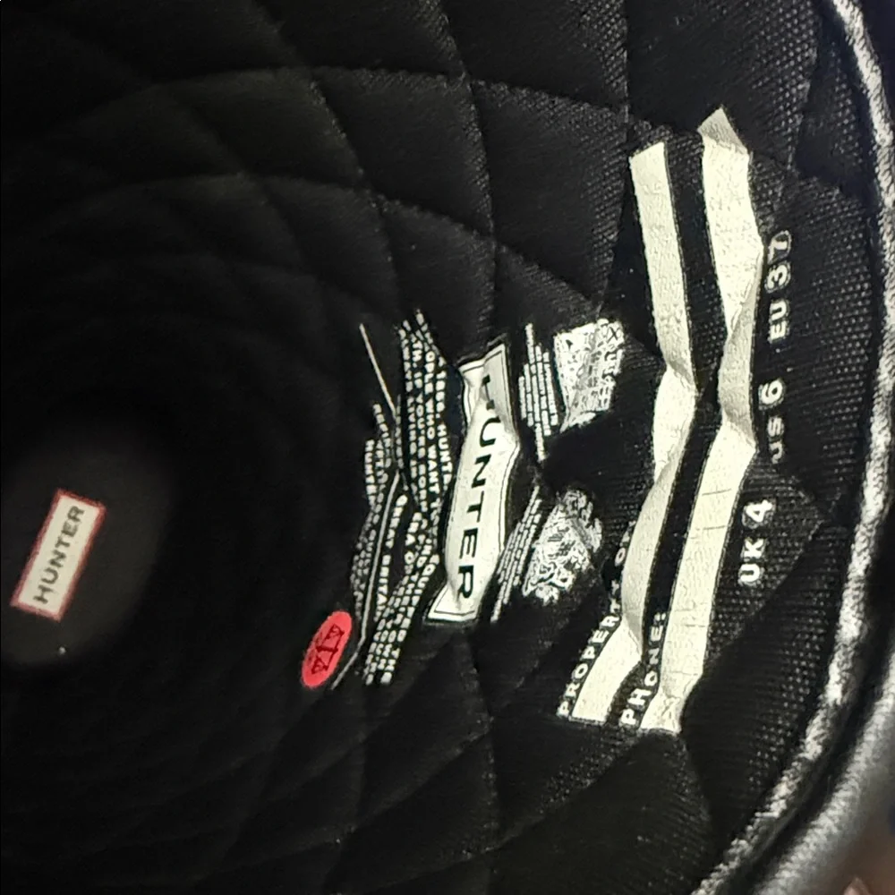 Hunter Quilted Tall Rain Boots in Black